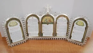 Bonito juego tradicional de tarjetas de misa enchapadas en plata - Tarjetas de altar chalice co. #115s - Imagen 1 de 13