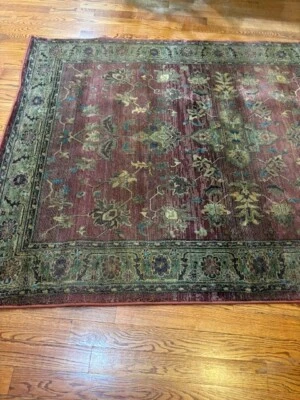  Egyptian Style Area Rug: Two,  each 5' 4" x 7' 7" excellent condition.  - Image 1 of 4