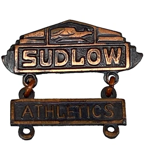 Vintage Sudlow Athletics Pin Davenport IA School Intermediate Indiana District - Picture 1 of 8