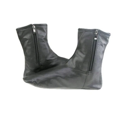 Unisex Genuine Leather Socks Zip Zipper Muslim Prayer Islamic Halal Mosque - Image 1 of 4