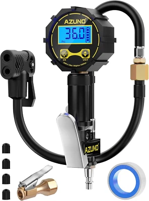 Adaptador de válvula Presta con manómetro 200 PSI - Herramienta inflador de neumáticos de coche para bicicleta Foto 1 de 4