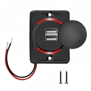 Chargeur USB de Voiture3.1A 12V/24V Panneau de USB CommandeDouble Port Charge... - Photo 1 sur 7