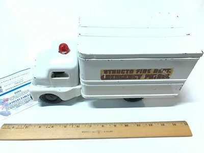 De colección Raro Departamento de Bomberos Structo Patrulla de Emergencias Furgoneta Blanca en Excelente Estado Foto 1 de 4