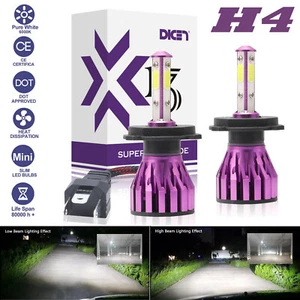 Pair 9003 H4 LED Headlight Bulbs Kit 10000W 1000000LM High/Low Beam Bright 6000K - Picture 1 of 13
