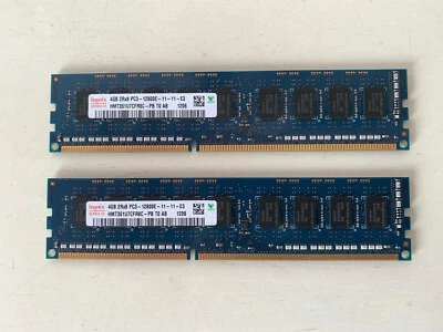RAM ECC Hynix HMT351U7CFR8C-PB 8GB (2x4GB) unbuffered PC3-12800E DDR3 1600 MHz - Immagine 1 di 3