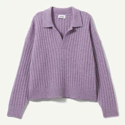 WEEKDAY Pullover 'Husky Rugger Sweater' - lila - L - NEU - Bild 1 von 4