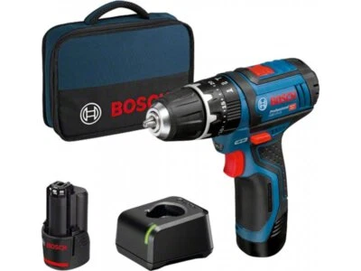 BOSCH GSB 12V-15 TRAPANO AVVITATORE A PERCUSSIONE 2 BATTERIE 2.0 Ah LI-ION - Immagine 1 di 4