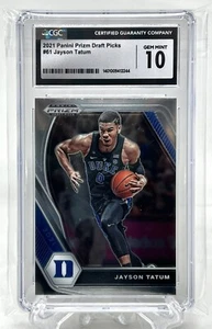 2021 Jayson Tatum #61 Panini Prizm Draft Picks CGC 10 Gem Mint - Picture 1 of 2