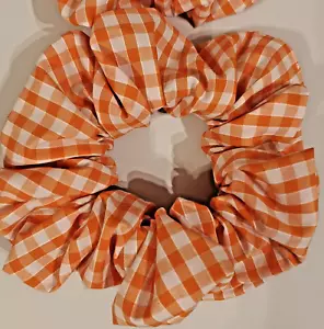 Extra Large Hair Scrunchie Gingham Handmade Cotton Medium Print Different Colour - Picture 1 of 19