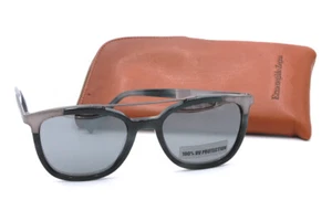 Ermenegildo Zegna EZ 0073 56C Black & Silver Sunglasses w/ Gray Zeiss Lenses - Picture 1 of 6