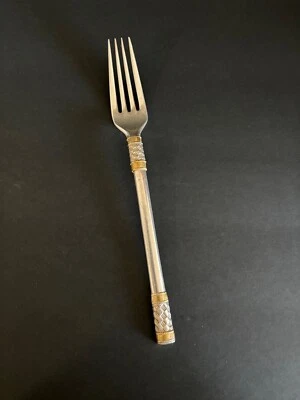 Golden Aegean Weave by Wallace Sterling ~  Individual Place Fork ~ 8" - Image 1 of 2