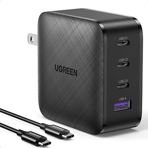 New ListingUgreen 65W 4 Port Fast GaN Charger Compatible with MacBook Pro/Air,iPad,iphone