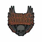 Harley Davidson Motocykle Skrzydła czaszki - Haftowana naszywka motocyklowa / motocyklowa