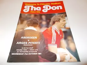 Aberdeen v Arges Pitesti 81/82 UEFA Cup - Picture 1 of 1