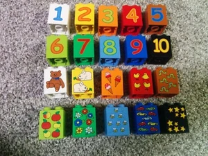 1 Lego Duplo 2X2X2 Steine bedruckte Zahlen und entsprechendes Muster von 1 bis 10 - Bild 1 von 21
