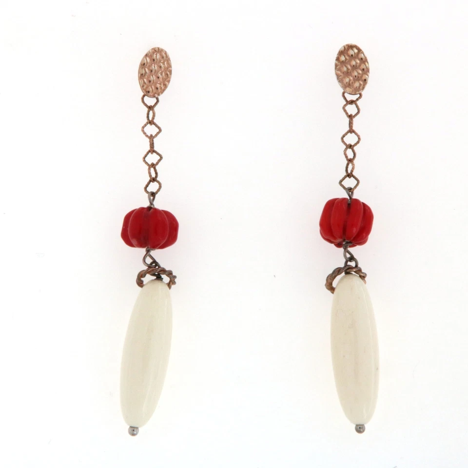 Orecchini Agata Bianca Corallo Laura Bellini - Immagine 1 di 1