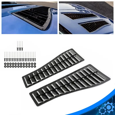Pair Steel Vented Heat Extractor Hood Louvers For Camaro Z28 IROC-Z IROC 85-90 Foto 1 de 4