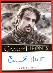 GAME OF THRONES - EMUN ELLIOTT, Marillion - Personally Signed Autograph Card - Picture 1 of 2