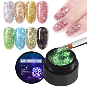 5ML Shiny Diamond Gel Nail Polish Glitter Sequins SoakOff UV LED Light Nail Art✔ - Picture 1 of 20