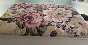 Vtg. Ralph Lauren Kathleen Flat Sheet King 100% Cotton USA Floral Roses FLAW - Picture 1 of 6
