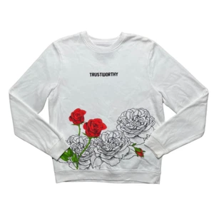 Blind Rooster Graphic Sweatshirt Small Y2K Streetwear Roses Tattoo Punk Baggy - Picture 1 of 6