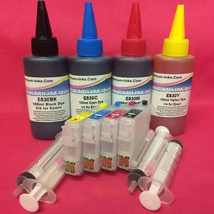 CARTUCHOS RECARGABLES + TINTA PARA EPSON EXPRESSION HOME XP432 XP435 XP442 XP445 29 - Imagen 1 de 4