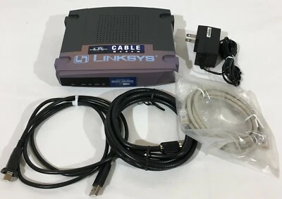 Linksys Cable Modem Model BEFCMU10 v2 with Ethernet & Cable Ports Tested Working - Image 1 of 4