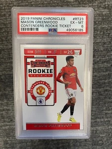 2019 PANINI CHRONICLES Mason Greenwood #RT23 Contenders Rookie RC Man U PSA 6 - Picture 1 of 1