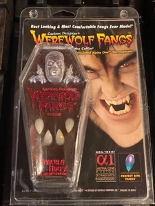 Colmillos de Hombre Lobo Personalizado Plástico Amarillento en 1 Diente VER FOTOS/DESCRIPCIÓN - Imagen 1 de 4