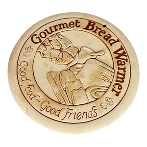 Gourmet Brotwärmer 1990 "Good Food Good Friends" USA Vintage Lyn Ulick - Bild 1 von 5