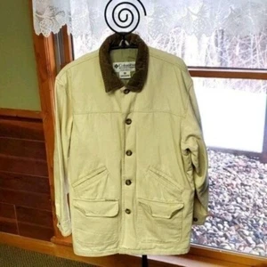 Columbia Original Field Cream Barn taglia Cappotto M completo di bottoni isolato con tasche - Foto 1 di 10