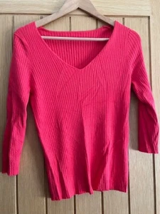 M&Co Ladies Long Sleeve Rose Pink Jumper - Size 14 - Picture 1 of 1