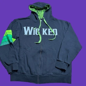 WICKED Musical Full Zip Embroidered Hoodie Size MEDIUM Green Black - Bild 1 von 8