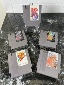 VINTAGE Nintendo NES Sports Game LOT Bases Loaded 720 Double Dribble NICE!!
