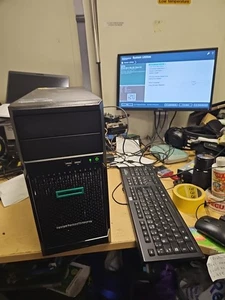 HPE ProLiant ML30 Gen10 Tower Server:Intel Xeon E-2224 - 16GB RAM,2 x 4TB HDD. - Picture 1 of 24