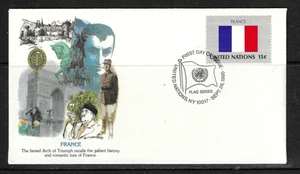 United Nations SC # 334 Flag / France . Fleetwood cachet - Picture 1 of 1