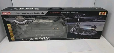 Syma Radio Control Chinook Army Helicopter SO22 3 Channel - Image 1 of 4