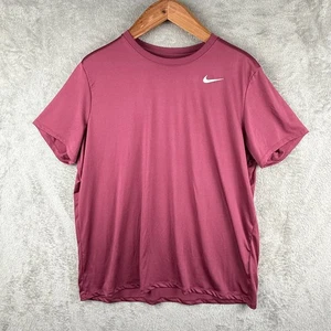 Nike Dri-FIT Athletic T-Shirt Womens XXL Running Training Gym Tee Burgundy - Picture 1 of 9