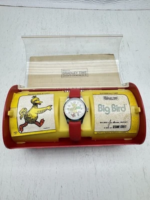 Vintage Bradley Time Big Bird Watch Sesame Street Elgin National Original Case - Image 1 of 4