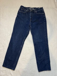 TOMMY HILFIGER JEANS Womens Dark Blue Regular Straight Size 14 - Picture 1 of 7