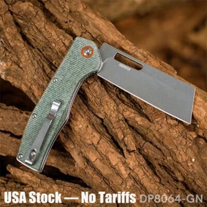 Pocket Knife 8Cr Blade Tactical EDC Folding Knife with Micarta Handle - Picture 1 of 11