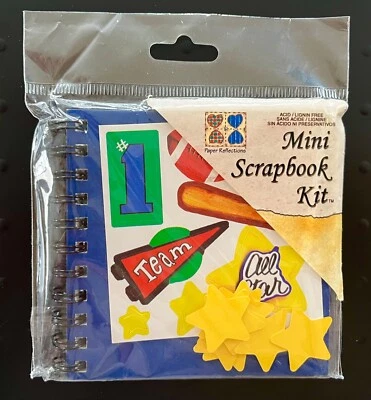 New Mini Sports Scrapbook Kit- 3"x3"  Album  - Image 1 of 2
