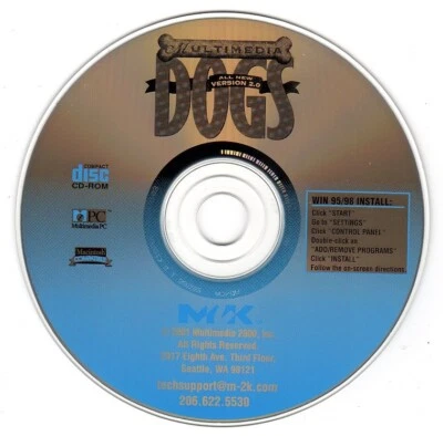 Multimedia Dogs v2.0 (PC-CD, 2001) for Win/Mac - NEW CD in SLEEVE - Image 1 of 2