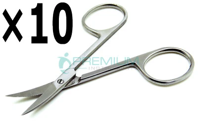 10 Pcs Iris Scissors Curved 3.5" Surgical Dental Veterinary Tools UPGRADED  - Image 1 of 4