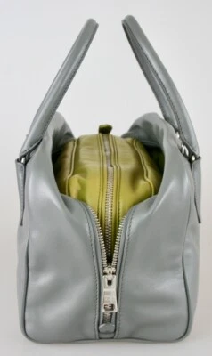 BOLSO DE HOMBRO PRADA BOLSO DE MANO 1BB010 GRIS AMARILLO CUERO NUEVO Foto 1 de 4
