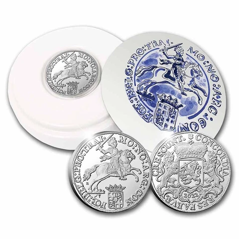 2022 Netherlands 1 oz Proof Silver Ducaton Rider (w/Delft Box) - SKU#246051 Cover