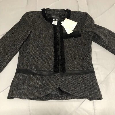 Mm couture by miss me 黑色,灰色西装外套 3/4 袖 S 码全新带标签 — 第 1/4 张图片