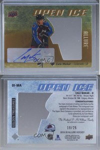 2019-20 Upper Deck Allure Open Ice Achievements /25 Cale Makar Rookie Auto RC