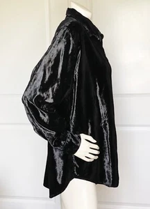 CP SHADES BLACK VELVET RAYON OVERSIZE SHIRT SIZE: M - Bild 1 von 7