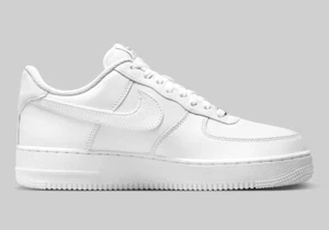 Men’s Size 12 Air Force 1 ‘07 LV8 Casual Shoe White Metallic Silver FJ4004-100 - Picture 1 of 5